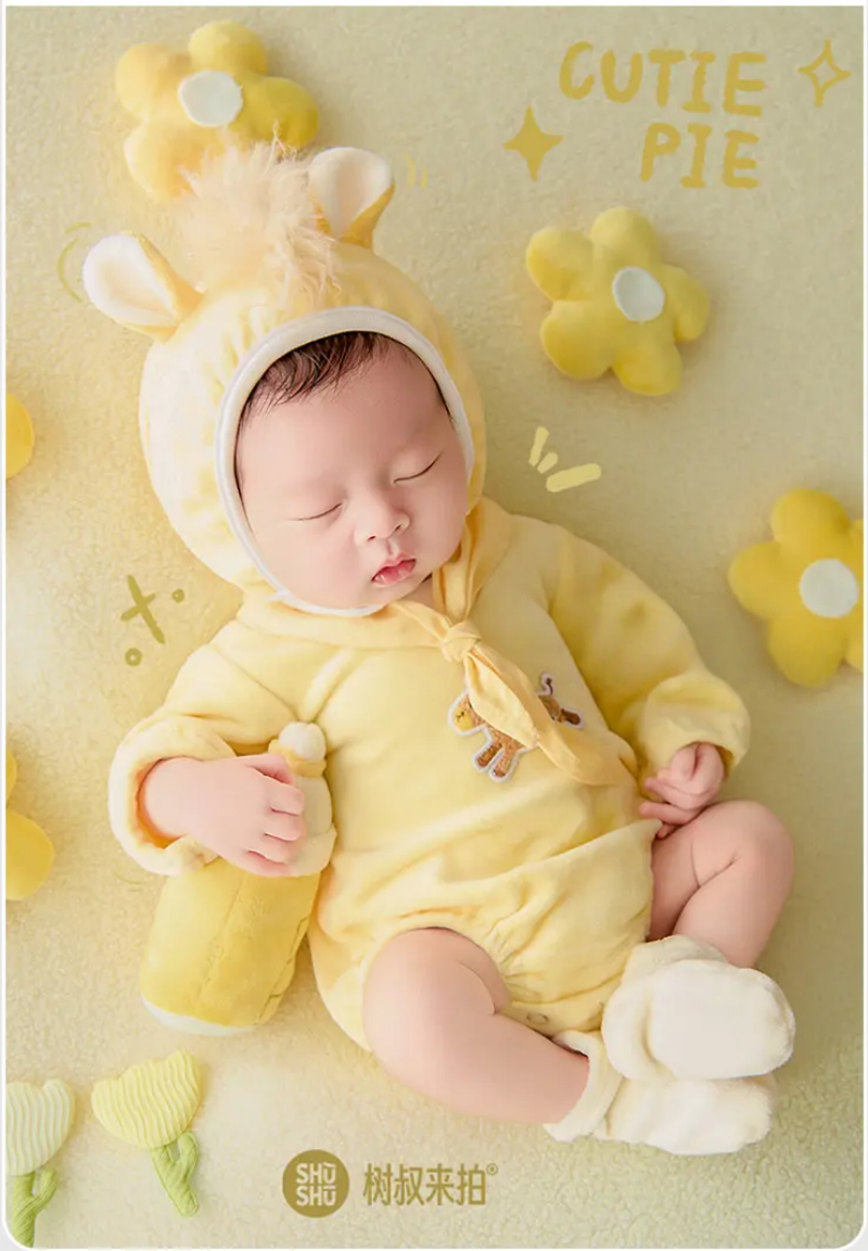 Yellow Horse Milk Theme Set - Newborn Photography Props - Image 2